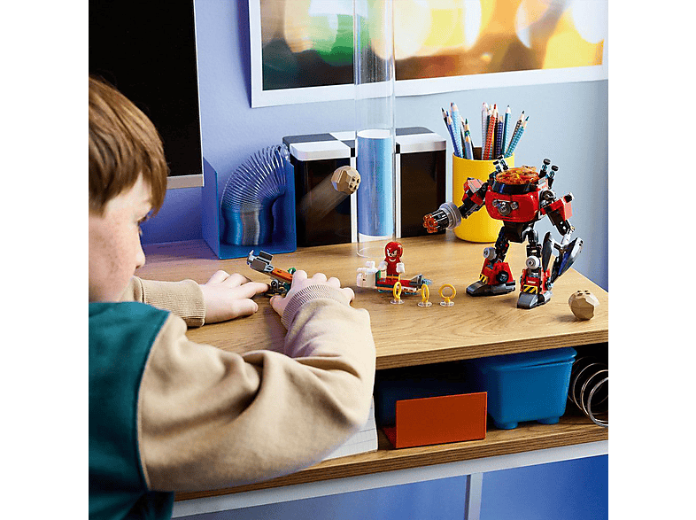 LEGO Sonic 77005 Knuckles vs. Dr. Eggmans Egg Crusher Mech Bausatz, Mehrfarbig