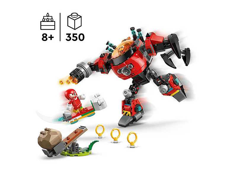 LEGO Sonic 77005 Knuckles vs. Dr. Eggmans Egg Crusher Mech Bausatz, Mehrfarbig