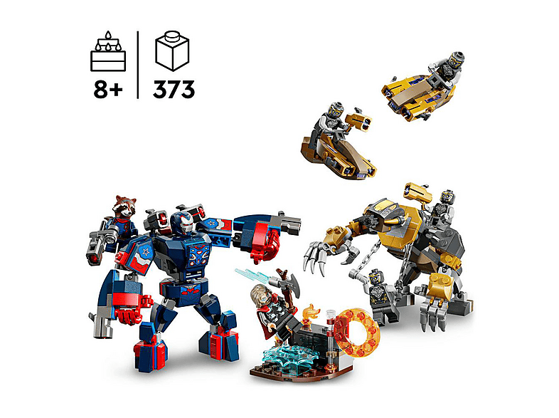 LEGO Super Heroes 76322 Avengers: Endgame Thor vs. Chitauri Bausatz, Mehrfarbig