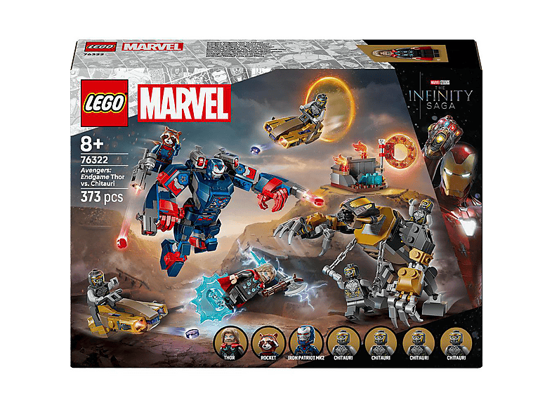 LEGO Super Heroes 76322 Avengers: Endgame Thor vs. Chitauri Bausatz, Mehrfarbig