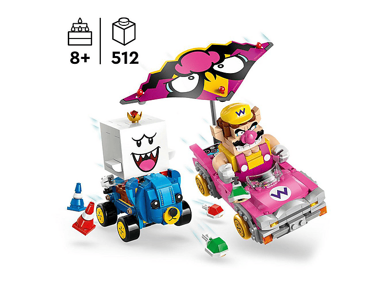 LEGO Super Mario™ 72038 Mario Kart – Wario & König Buu Huu Bausatz, Mehrfarbig