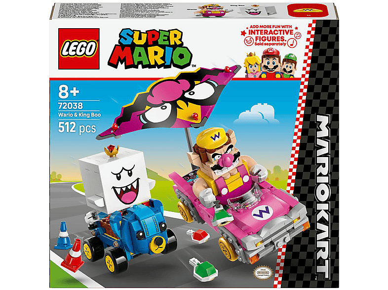 LEGO Super Mario™ 72038 Mario Kart – Wario & König Buu Huu Bausatz, Mehrfarbig