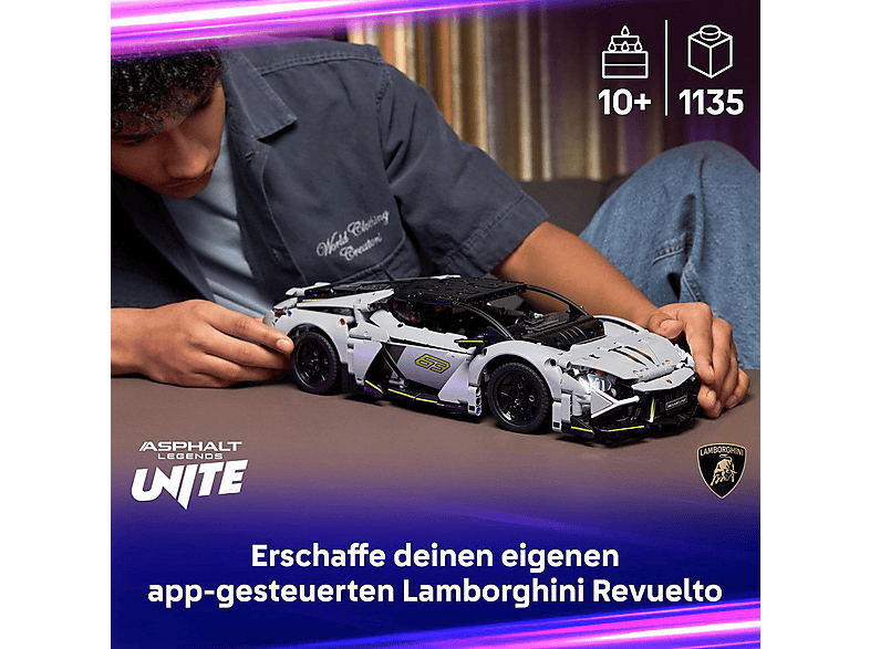 Lego Technic 42214 Lamborghini Revuelto Supersportwagen Bausatz — Foto 2 von 5