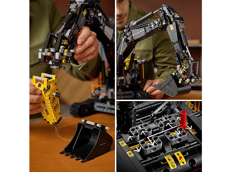 LEGO Technic 42215 Volvo EC500 Hybrid Bagger Bausatz, Mehrfarbig