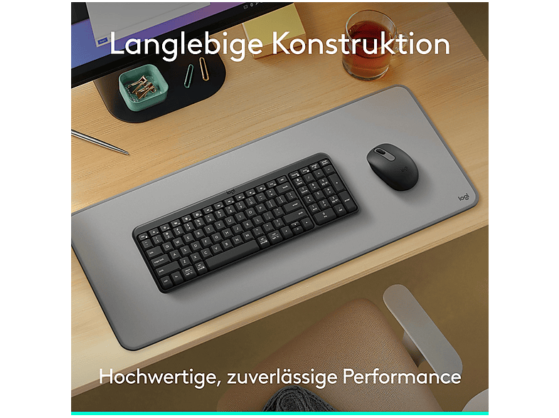 Thumbnail - LOGITECH MK250 Bluetooth Combo, DEU (Qwertz), Maus-und-Tastatur-Set, kabellos, Grafit