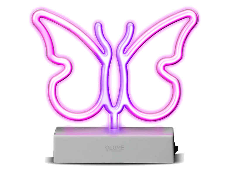 Stojący neon SBS Motyl Różowy