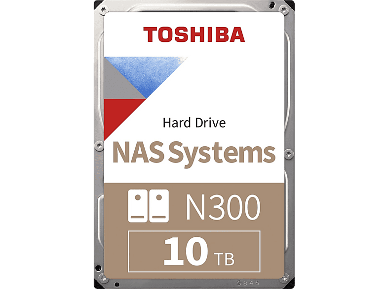 Servidor NAS - Toshiba N300, Memoria interna, 10 TB, 6 Gbit/s, Buffer 512MB, Plata