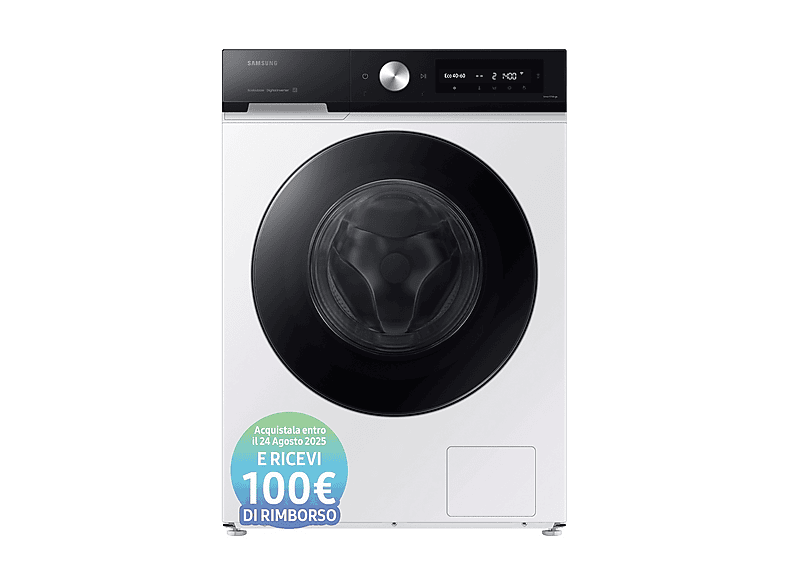 Samsung Ww90Db7U94Geu3 Lavatrice, Caricamento frontale, 9 kg, 60 cm, Classe A