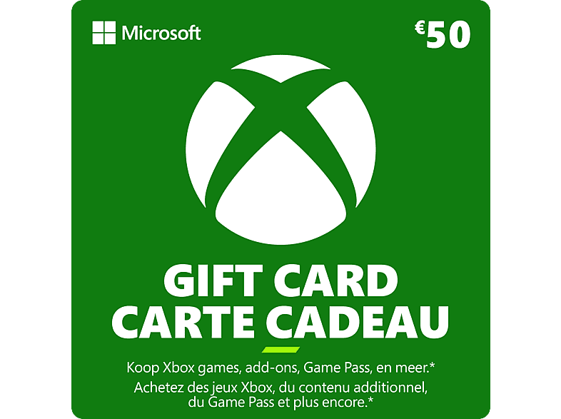 Microsoft Digitale Cadeaukaart - 50€