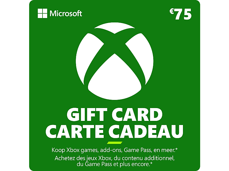 Microsoft Xbox Cadeaukaart € 75 Digitaal