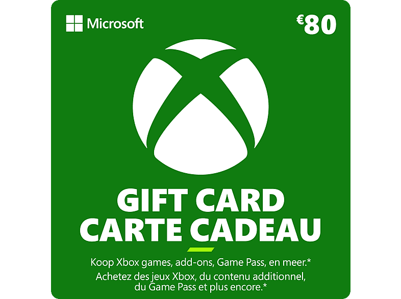 Microsoft Xbox Cadeaukaart € 80 Digitaal