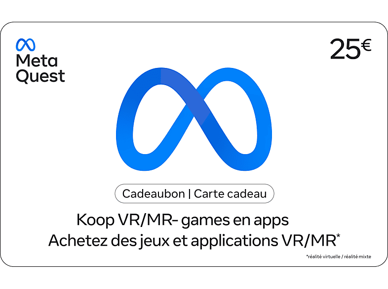 Digitale Meta Quest-kaart - 25€