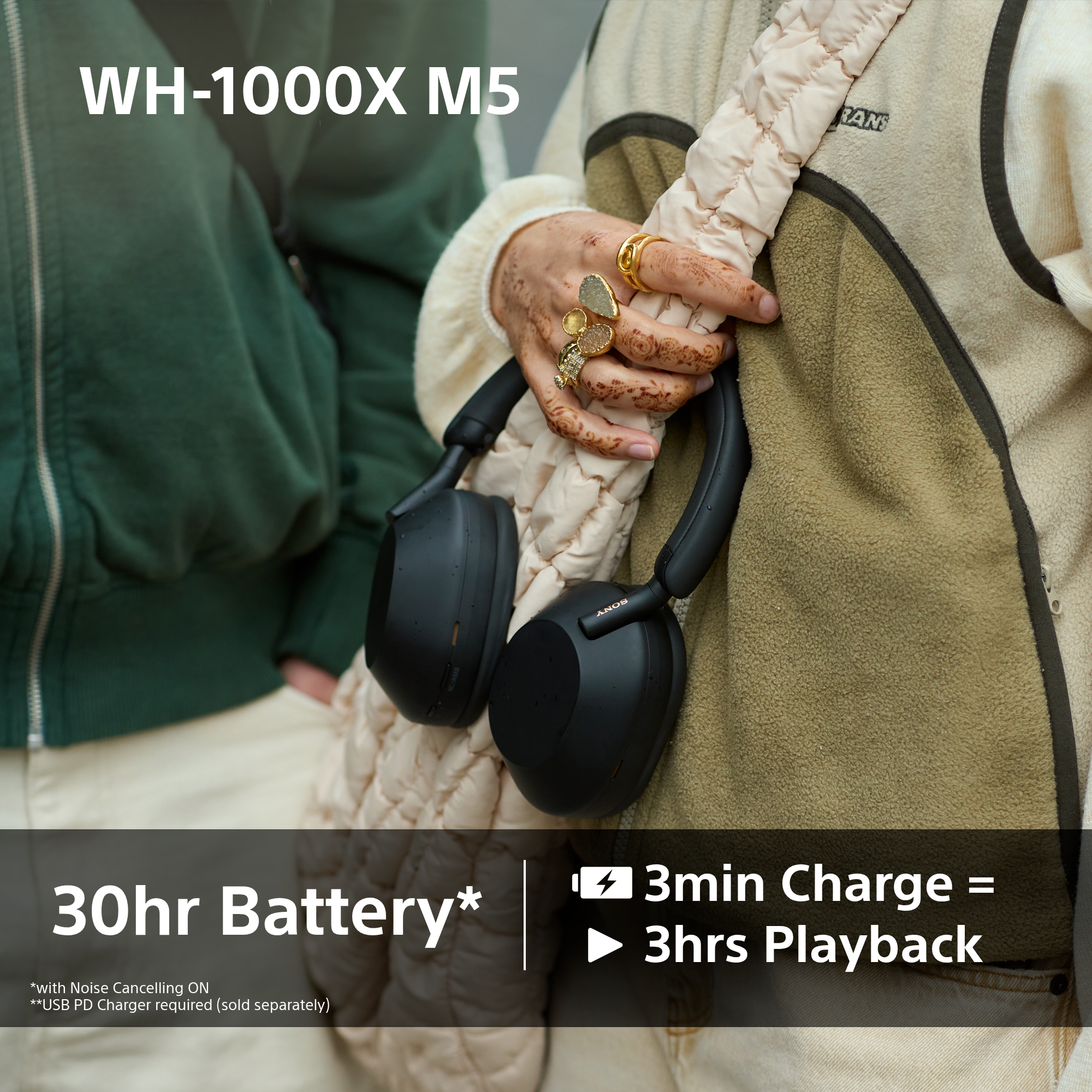 SONY WH-1000X M5, Over-ear Noise Cancelling-Kopfhörer Bluetooth