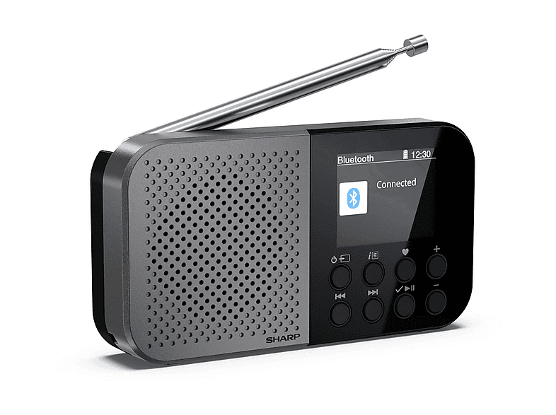 Radio SHARP DR-P520 Cyfrowe Przenośne Szary – zdjęcie 2