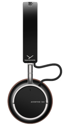 Czarne i brązowe słuchawki. Słuchawki mają srebrną opaskę i czarny kabel. Marka to beyerdynamic.