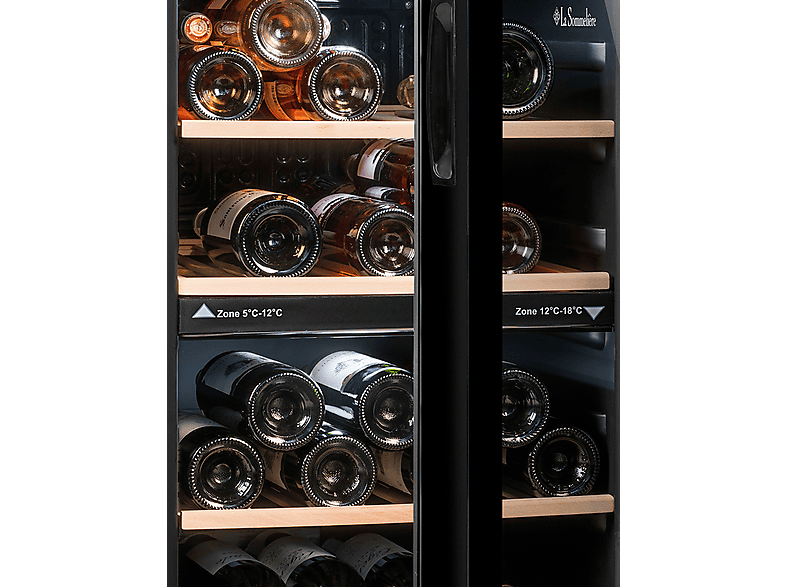 La Sommelière LS51.2ZSblack- 2 Temperaturzonen Weinkühlschrank (143 kWh, EEK: G, Schwarz, Anzahl Flaschen: 50) — Foto 4 von 5