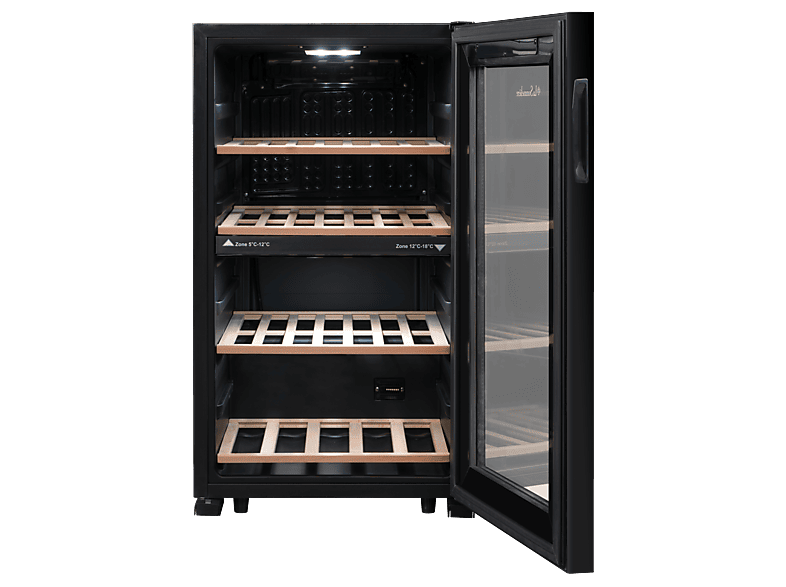 La Sommelière LS51.2ZSblack- 2 Temperaturzonen Weinkühlschrank (143 kWh, EEK: G, Schwarz, Anzahl Flaschen: 50) — Foto 3 von 5