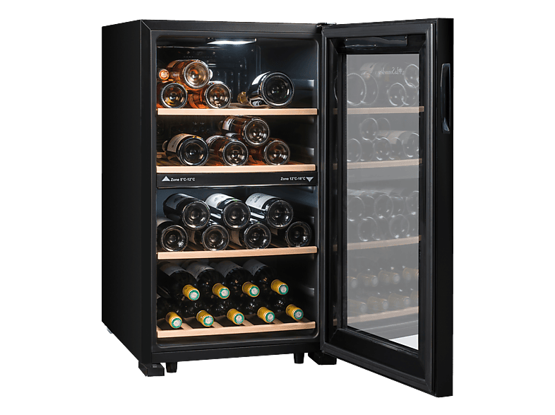 La Sommelière LS51.2ZSblack- 2 Temperaturzonen Weinkühlschrank (143 kWh, EEK: G, Schwarz, Anzahl Flaschen: 50) — Foto 2 von 5