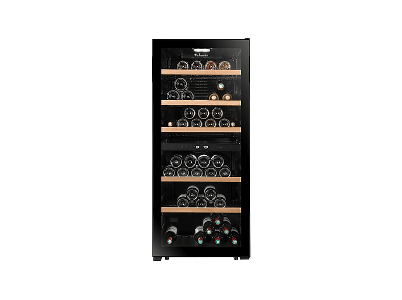 La Sommelière LS102DZblack- 2 Temperaturzonen Weinkühlschrank (233 l, 157 kWh, EEK: G, Schwarz, Anzahl Flaschen: 102)