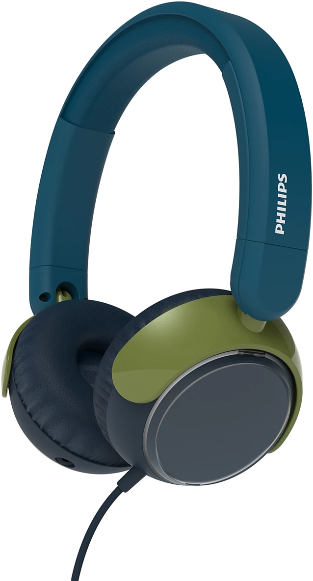 PHILIPS TAK2000CT/00 vezetékes gyerek fejhallgató, kékeszöld