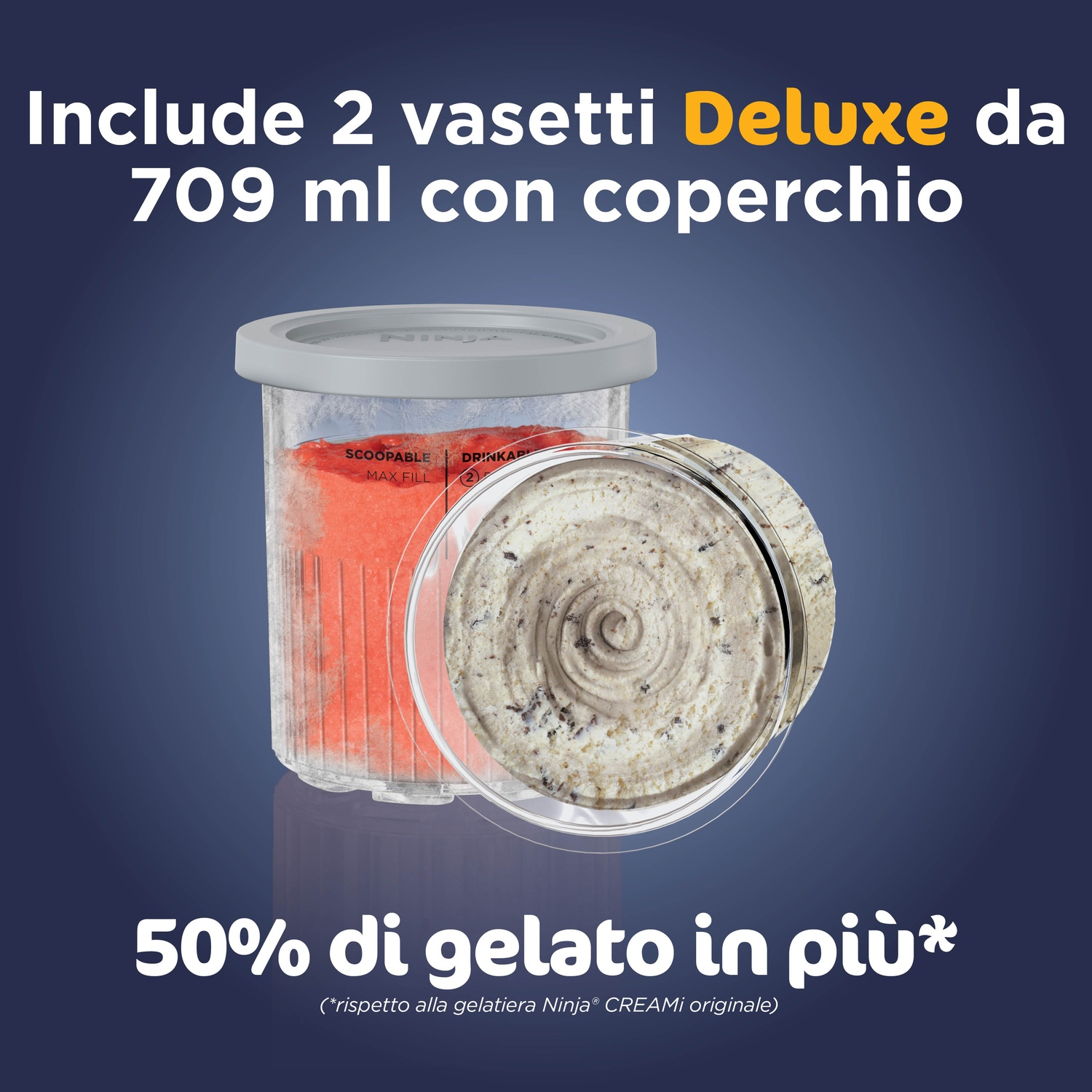 Confezione da 4 contenitori per gelato di ricambio NC500 NC501