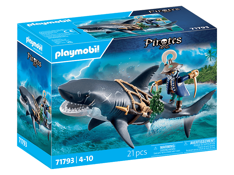 Playmobil 71793 Pirates: Gefahr durch Riesenhai (4-10 Jahren); Spielset