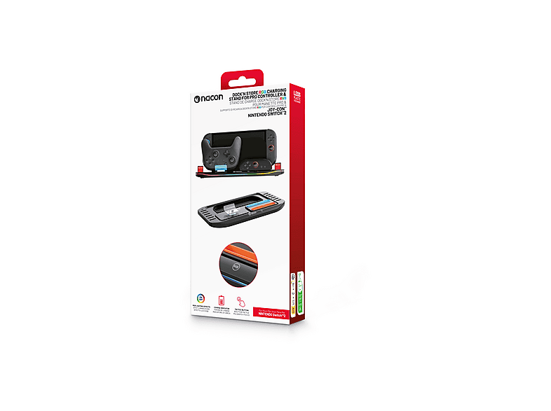 NACON Ladestation 6in1 für die Switch™2, Zubehör Nintendo Schwarz