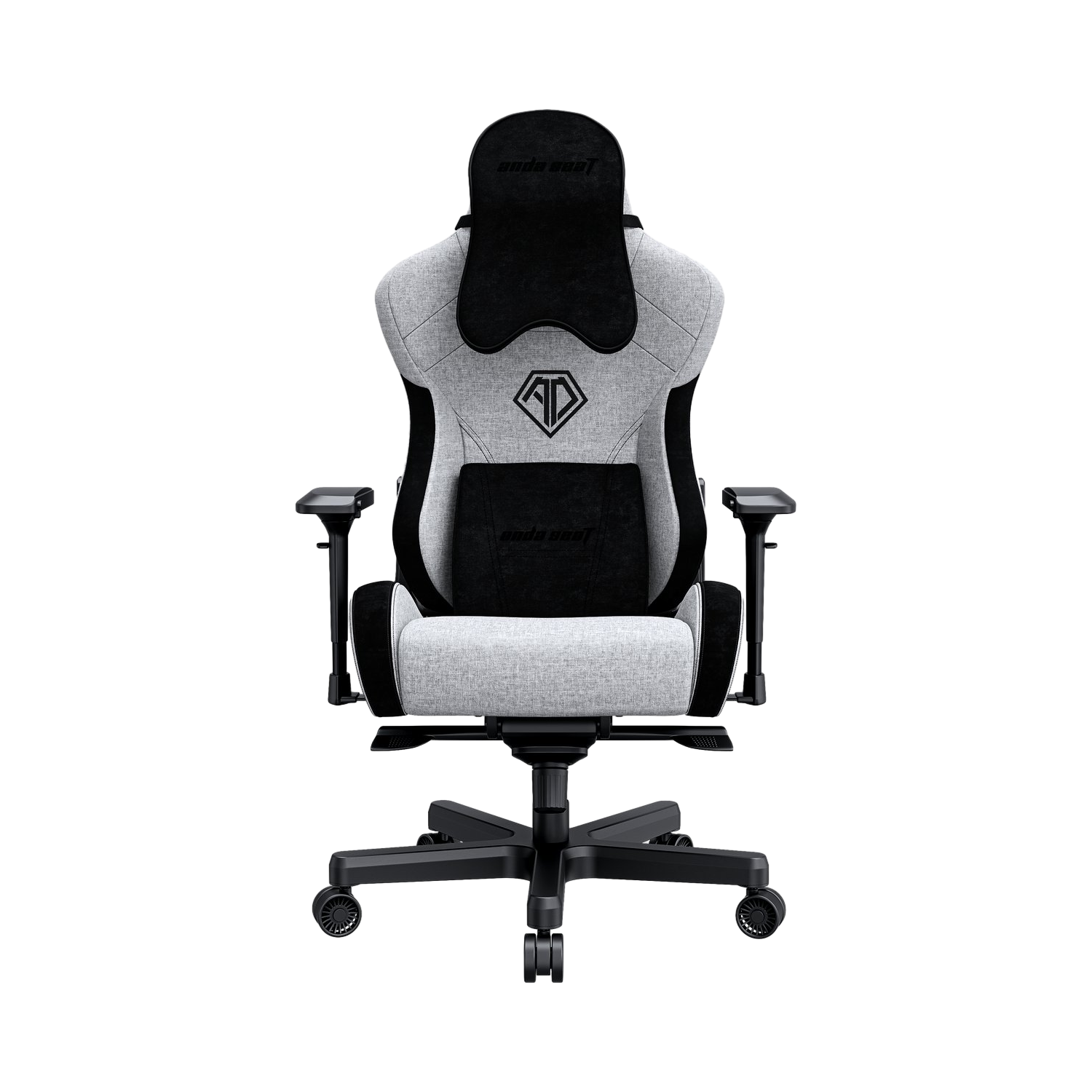 Andaseat Kaiser 2 Pro Premium Extra Large Gaming Chair - Grey Fabric (large Pillow) Gamestoel