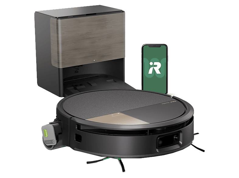 Robot friegasuelos - iRobot Roomba® Max 705 Combo con Base AutoWash™, 180 min, 4 Modos de Limpieza, Evita Obstáculos, Negro