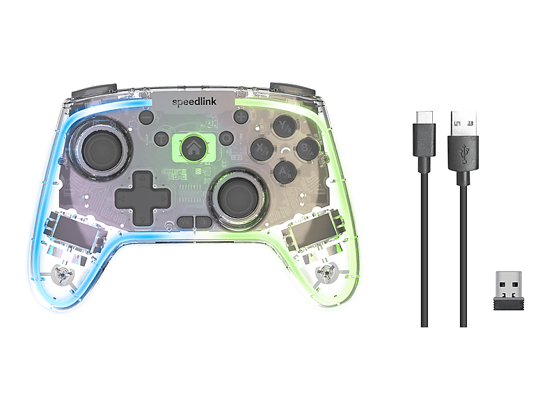 Thumbnail - SPEEDLINK RAIT NX RGB Gamepad Controller Transparent für PC, Android, Nintendo Switch, Switch OLED