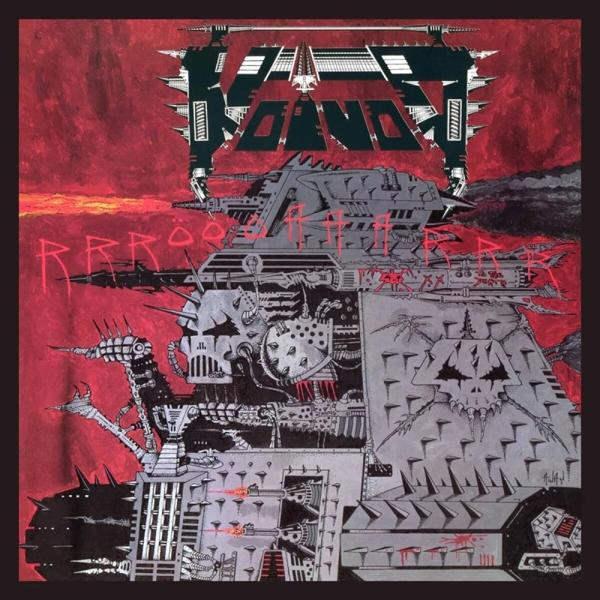 Album borítója piros háttérrel. A közepén egy mechanikus szerkezet található, felül a 'Kreator' szóval.
