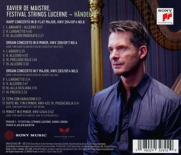 Albumcover mit einem Mann im blauen Hemd. Text listet Musikdetails. Sony Classical Logo ist sichtbar.