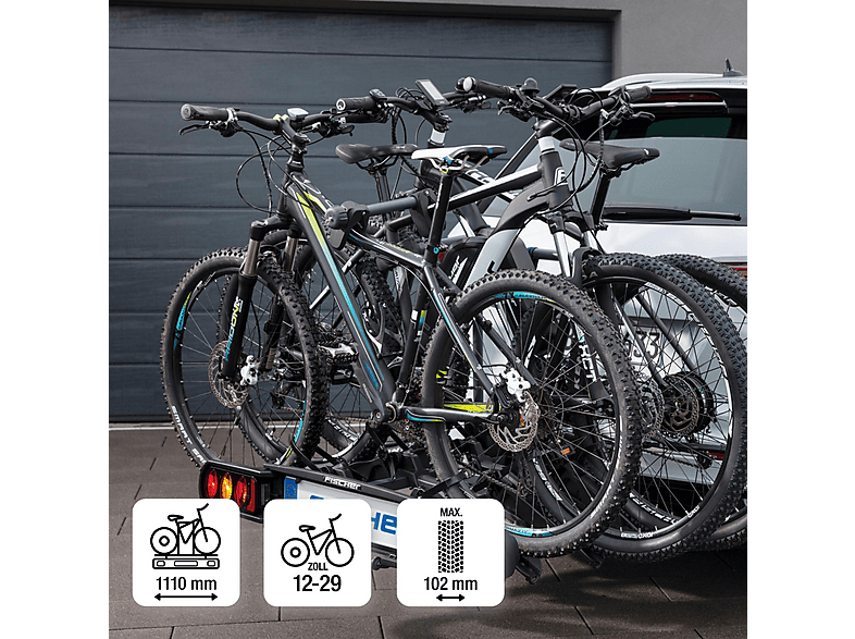 FISCHER 10443 ProlineEvo 3 Kupplungs-Fahrradträger, Schwarz)
