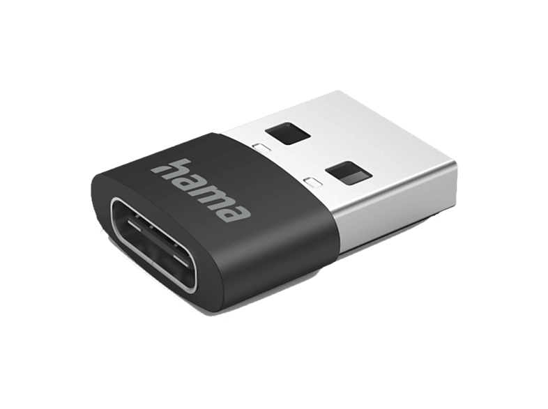 HAMA 201532 USB-C-Adapter (ohne Geräte), Schwarz