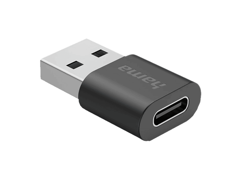 HAMA 200357 USB-A/C M/F Adapter, Schwarz