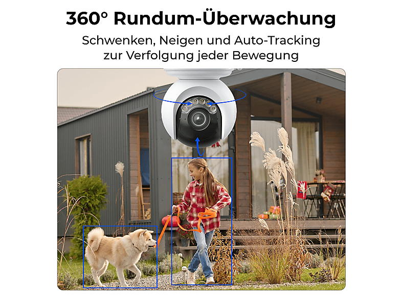 Reolink Series B660, Überwachungskamera mit Solarpaneel (für Innen + Außen, Nachtsichtfunktion, Solar, weiß) — Foto 4 von 5
