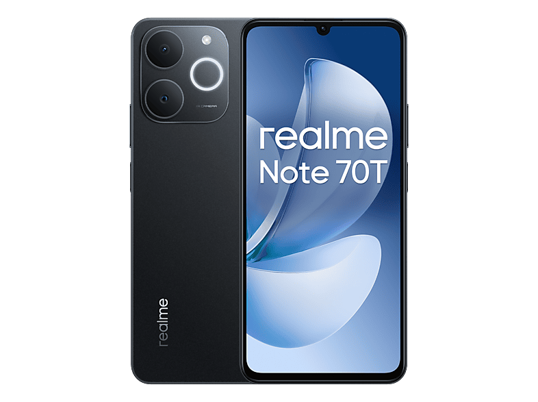 realme Note 70T, Negro, 256GB, 4GB RAM, 6.74 HD+, Unisoc T7250, Antutu Benchmark 280K+, 6000 mAh