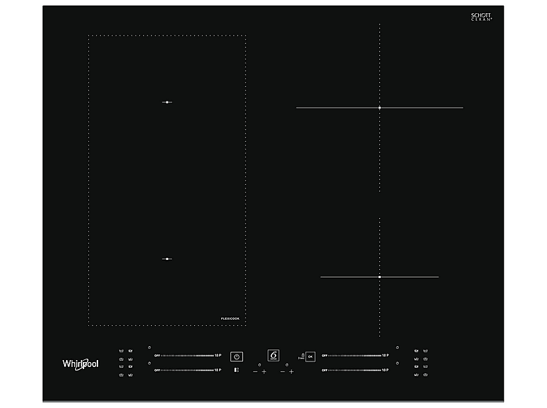 Płyta indukcyjna WHIRLPOOL WLS6960BF FlexiCook 18 poziomów mocy 59cm