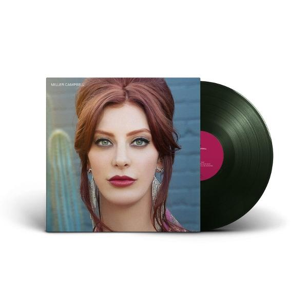 Albumcover zeigt eine Frau mit rotem Haar und eine Schallplatte. Das Album trägt den Titel 'Miller Campbell'.