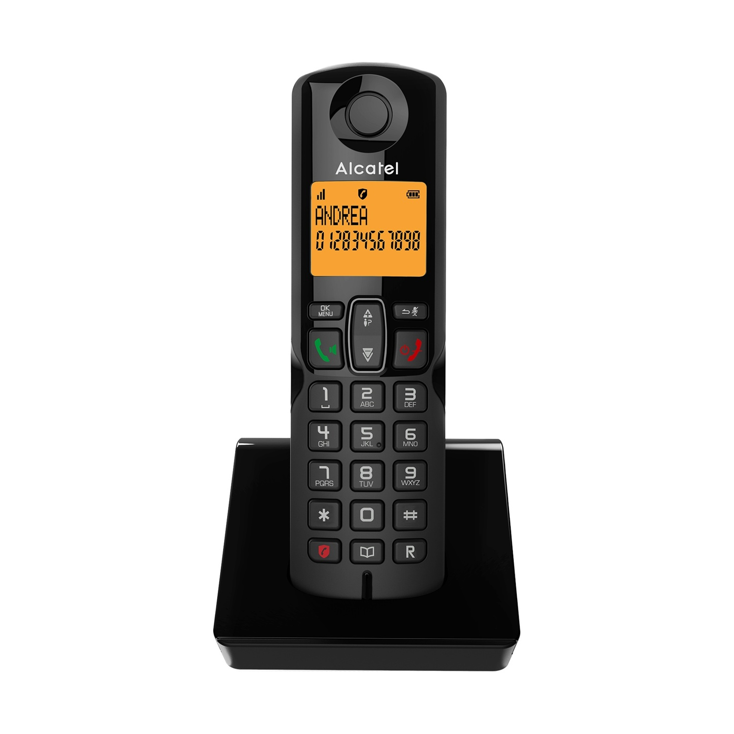 Telefono Cordless Alcatel S280 Solo Nero, vivavoce, rubrica 50 numeri