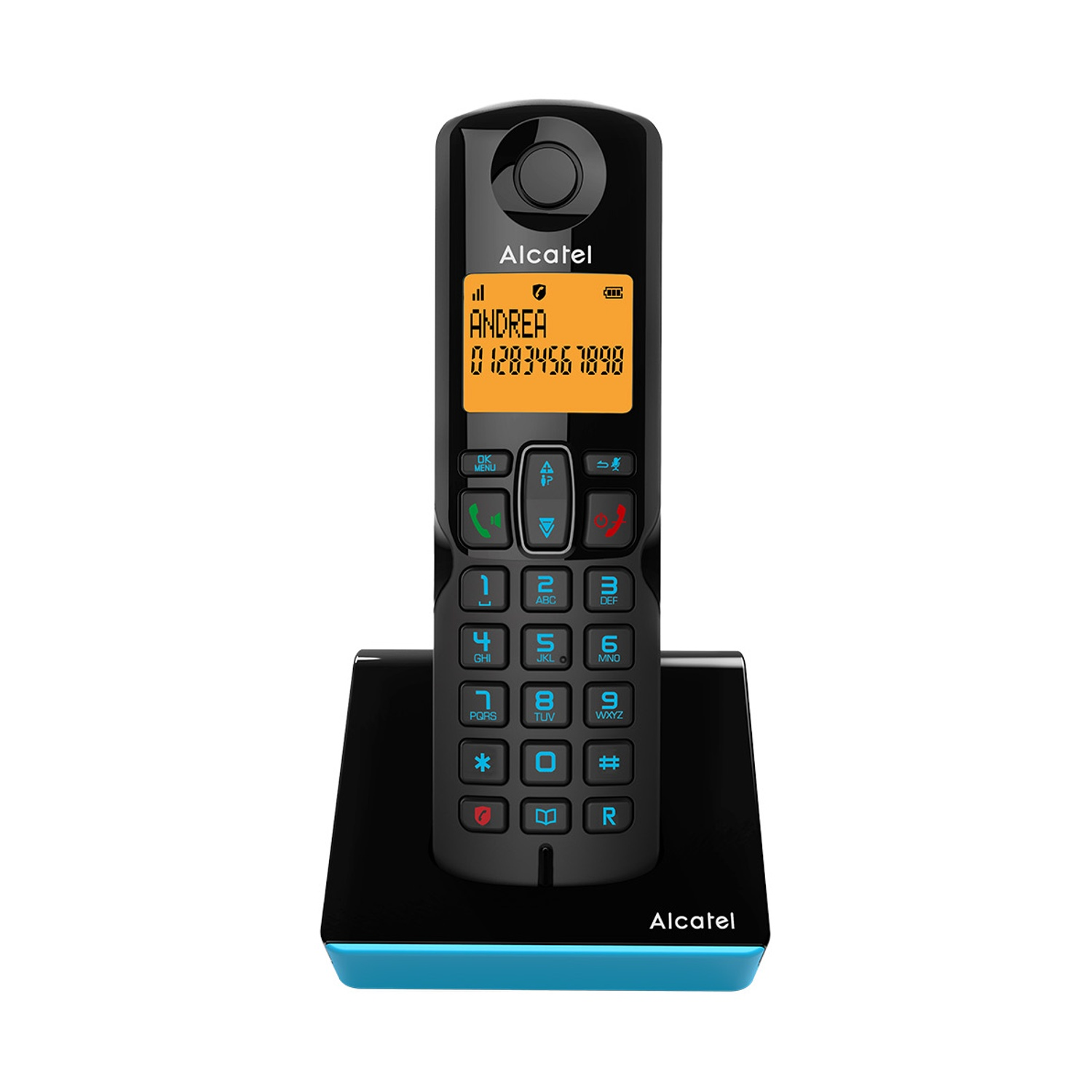 Telefono Cordless Alcatel S280 Solo Blu, vivavoce, rubrica 50 numeri