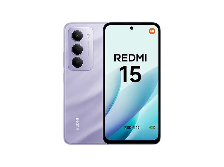 Móvil - Xiaomi Redmi 15, Arena Violeta, 256 GB, 8 GB RAm, 6.9" FHD+, Snapdragon® 685, 7000 mAh