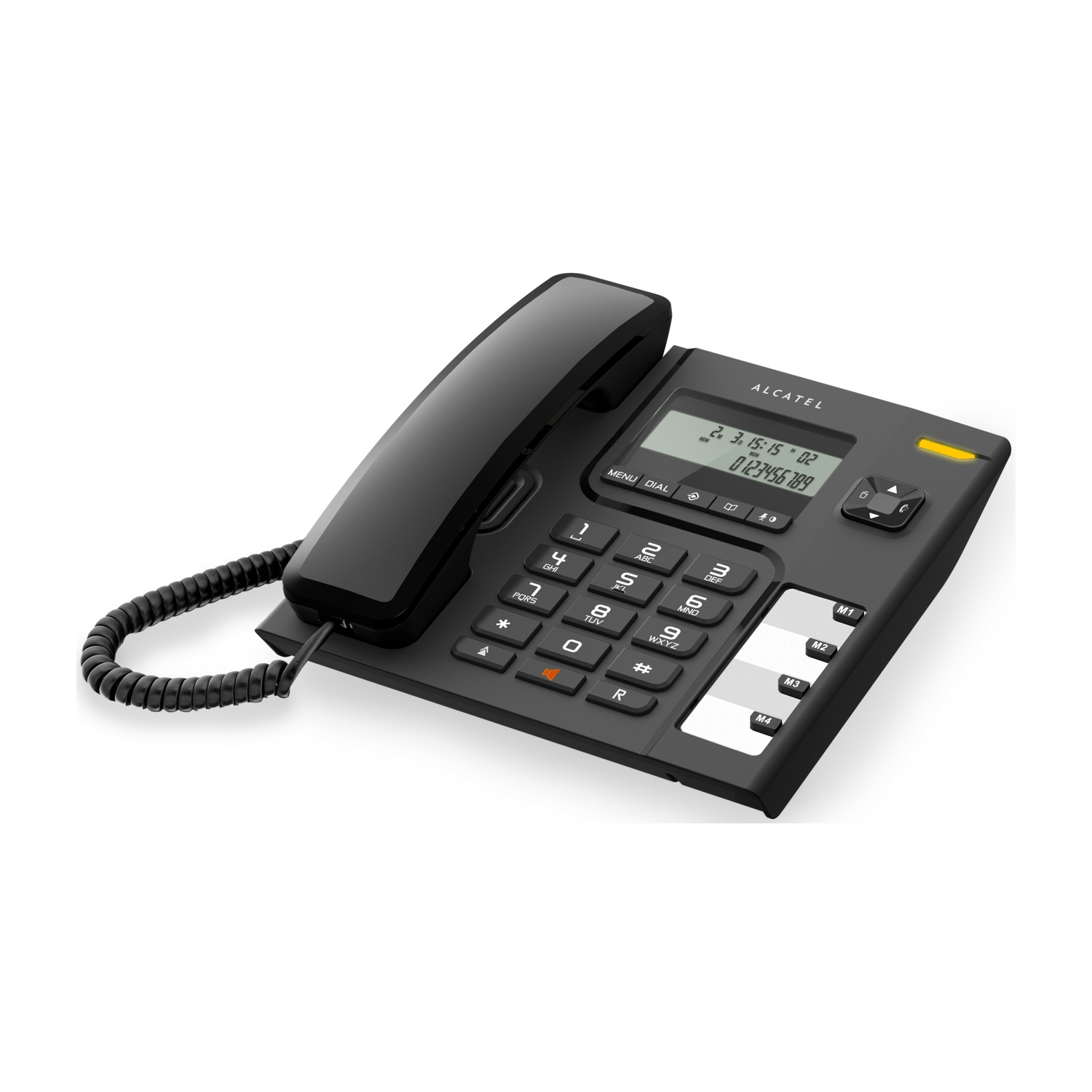 Telefono Fisso Alcatel T56 Nero, vivavoce, 4 memorie dirette, rubrica 10 numeri