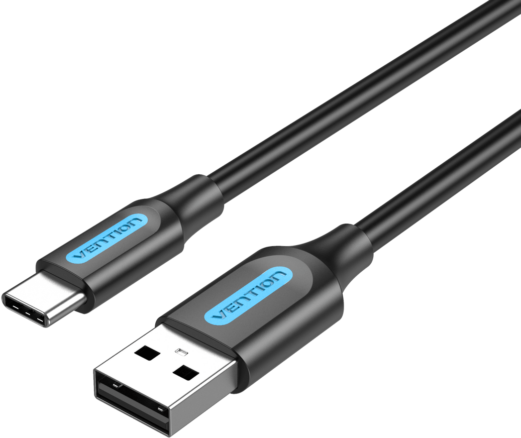 VENTION USB-A 2.0 - Type-C kábel, 3A, 2 méter, fekete (COKBH)