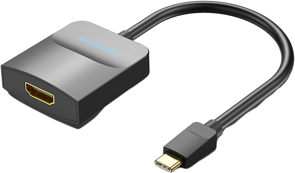 VENTION Type-C - HDMI adapter, ABS type, 15 cm, fekete (TDCBB)