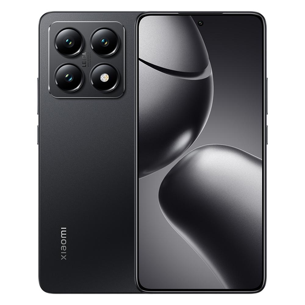 Çoklu arka kameralı siyah bir Xiaomi telefon. Ekran dalgalı, soyut bir tasarım sergiliyor. Marka adı görünür durumda.