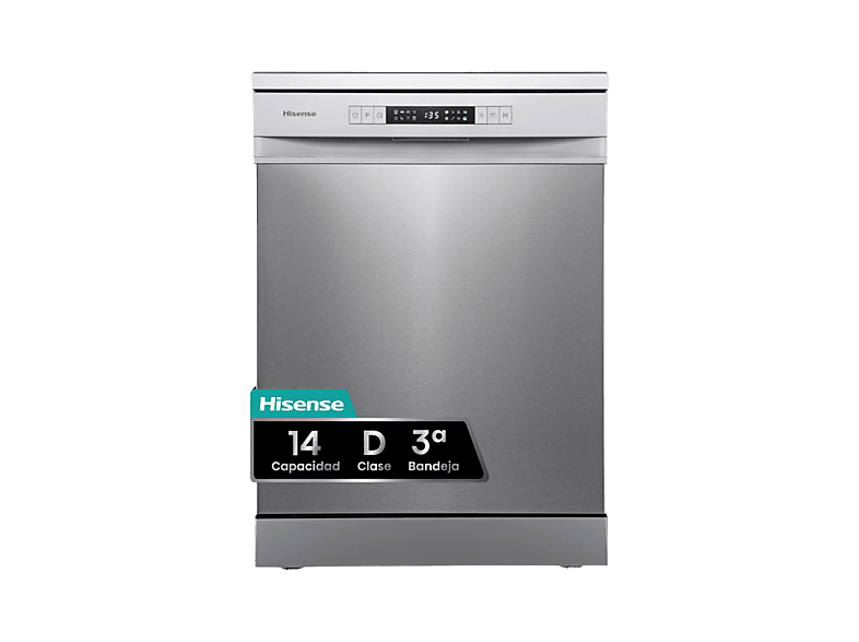 Hisense – Lavavajillas Hisense 14 servicios, 7 programas, 60 cm – HS623D10X.