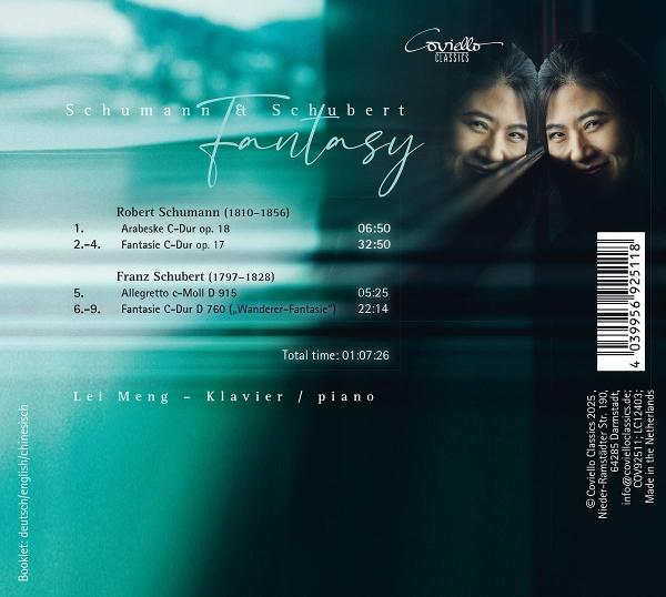 CD-Cover mit blauem Farbverlauf. Zwei Frauen, Details zur Musikkomposition und ein Barcode sind zu sehen.