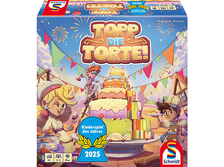 SCHMIDT SPIELE (UE) Topp die Torte! Kinderspiel Mehrfarbig