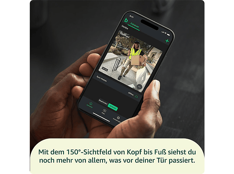 Thumbnail - AMAZON Zusatzvideotürklingel (2. Gen) Sicherheitskamera, Schwarz